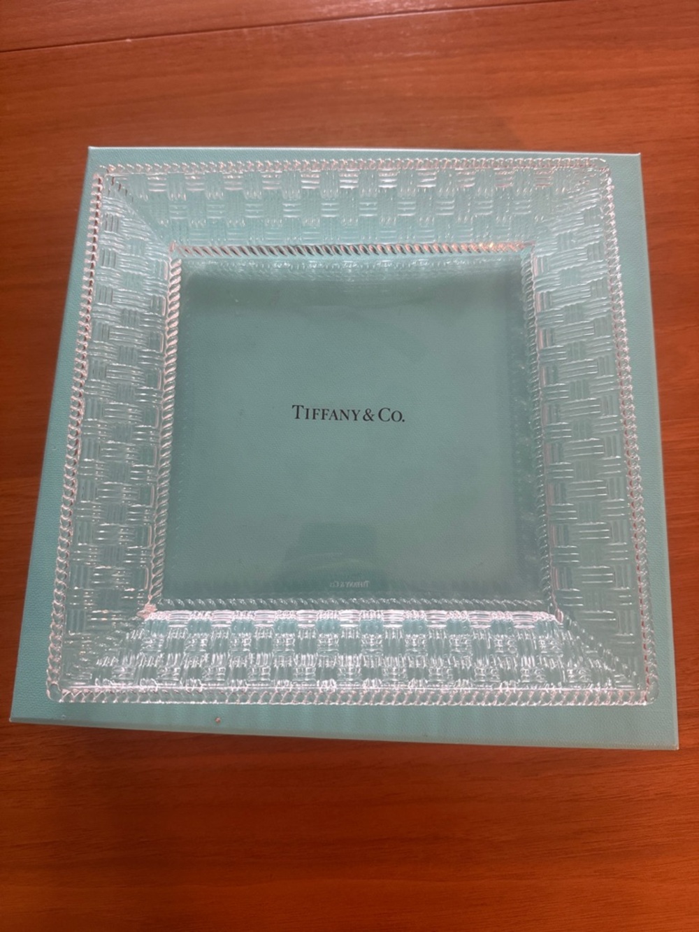 Tiffany & Co. Clear Crystal plate 8x8